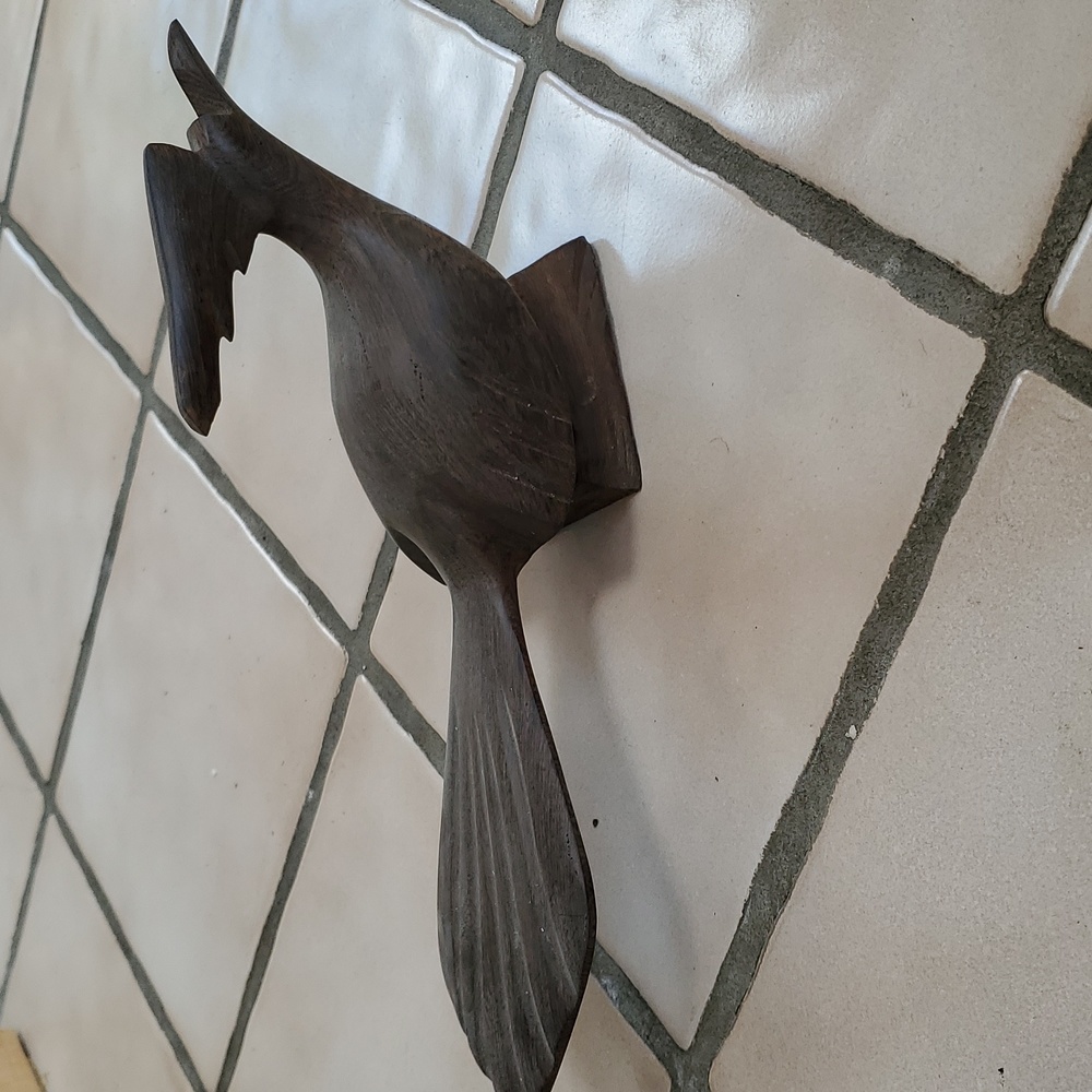Vintage Solid Wood Hand Carved Made in Mexico Bird Figurine